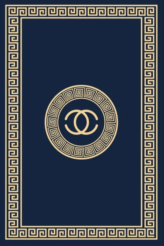 Luxury Style Navy Blue-Gold Medallion Rug Sw
