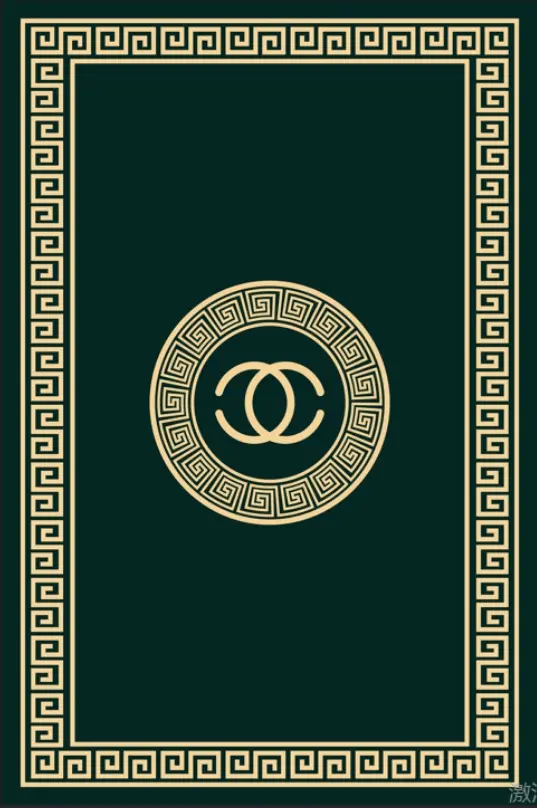 Luxury Style Green and Gold Medallion Rug Sw