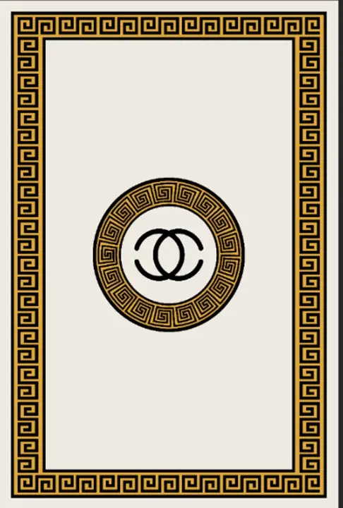 Luxury Desing Ivory and Gold Medallion Rug Sw