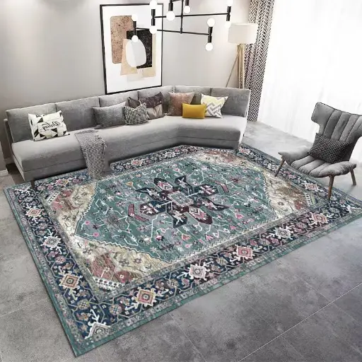 Royal Persian Style Carpet Vintage Floral Multicolor Rug