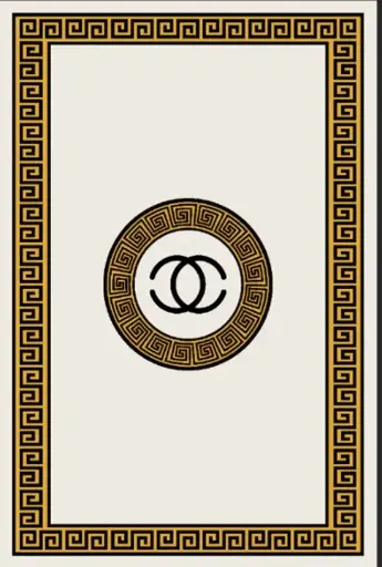 Luxury Desing Ivory and Gold Medallion Rug Sw