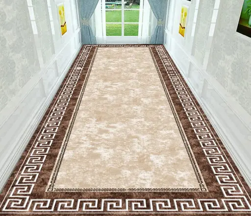 Elegant Rug Beige and Brown Hallway Runner Rug Sw