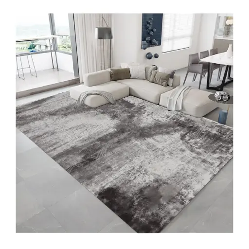 Abstract Dark Grey Modern Rug – Smokeshade Carpet Sw