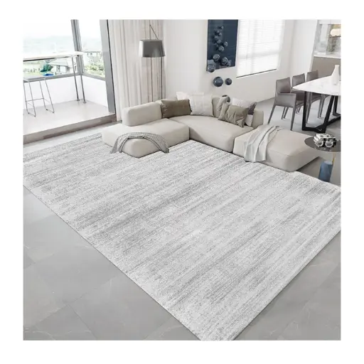 Simple Plain Light Grey Modern Rug – Minimalist and Elegant Design Sw