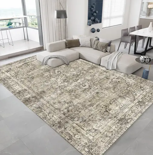 Elegant Vintage Rug – Harmonious Blend of Modern and Classic in Light Tones Carpet Sw